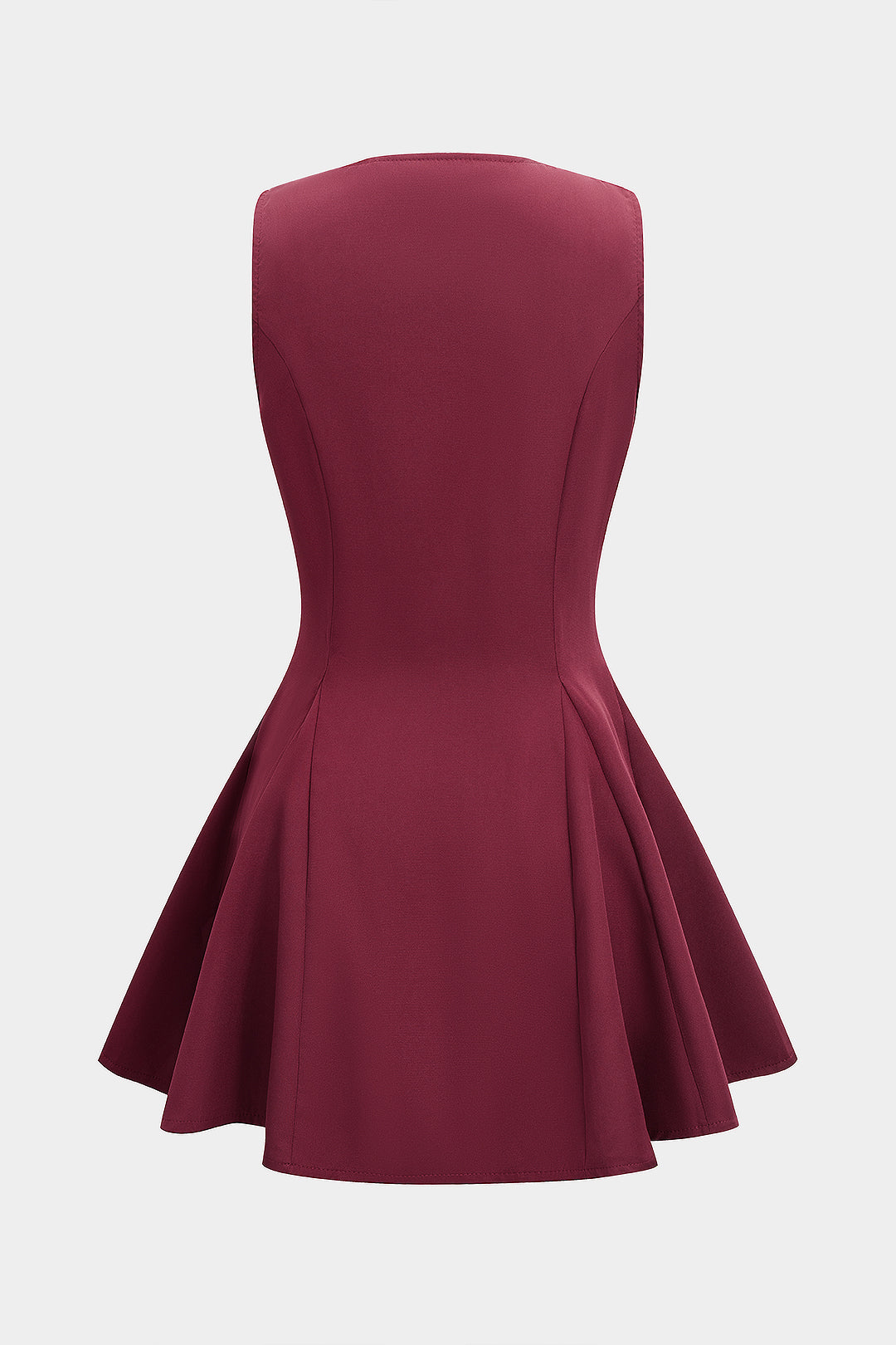 KoyuSiyah Kadife ParlakDokulu Pileli Düğmeli Vyaka Elbise