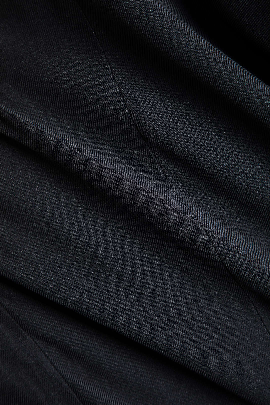 Siyah Çentikli Yaka Polyester Elastan Karışımı Blazer
