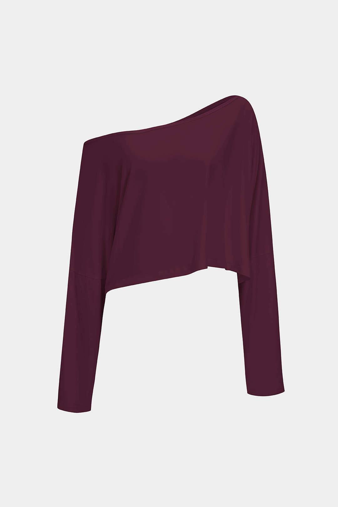 Asimetrik Yaka Uzun Kollu Kadın Üst Şık Günlük Tasarım