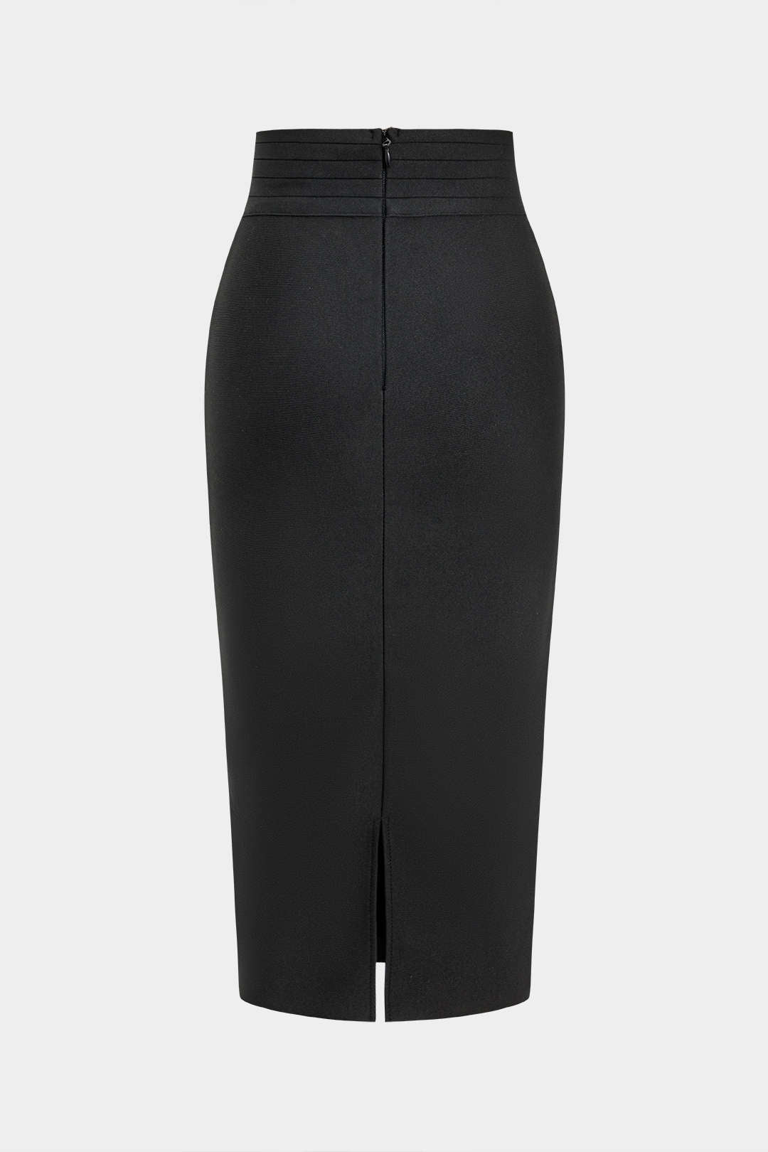 Düz Örgü Asimetrik Düğmeli Etek