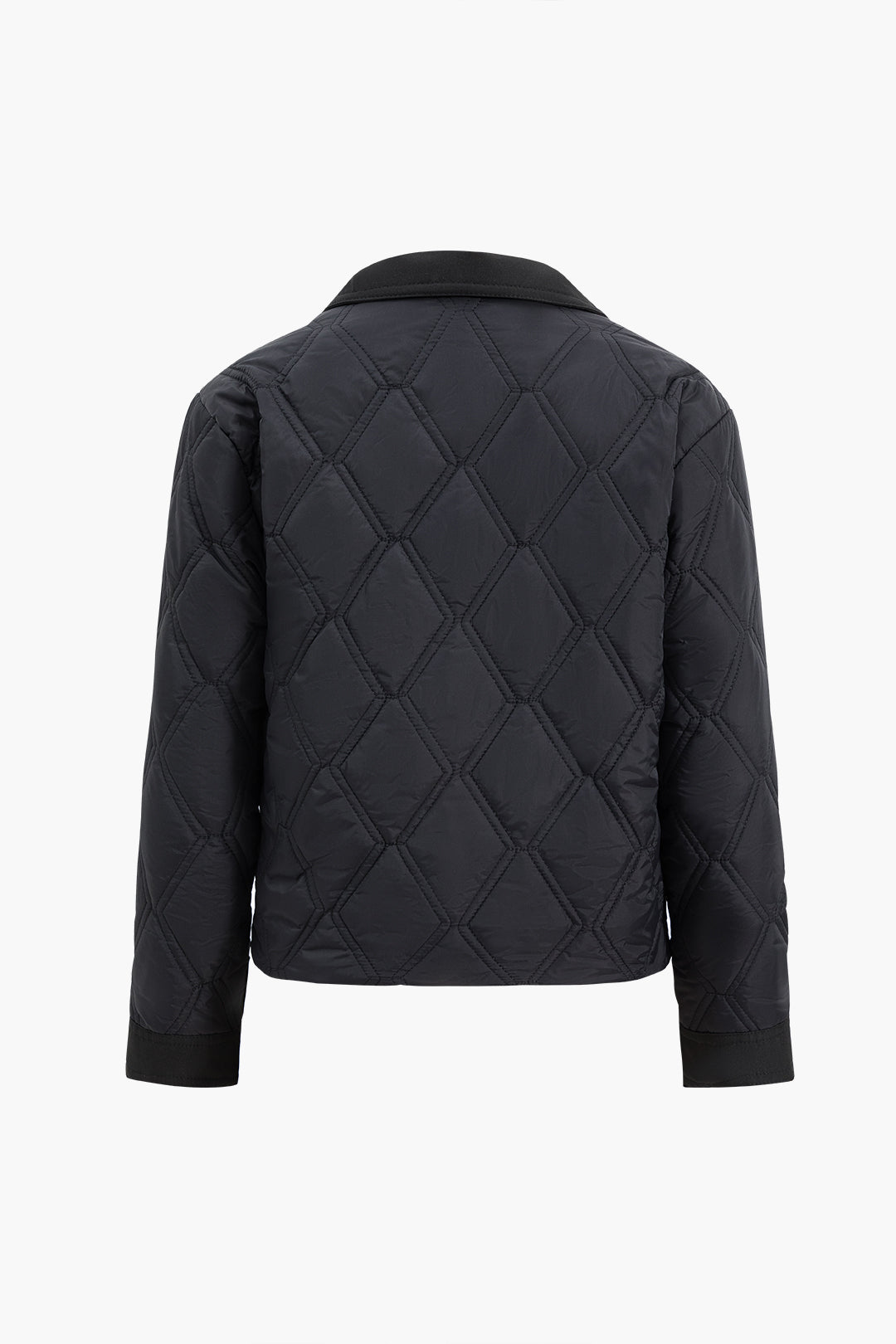 Antrasit Desenli Patchwork Polo Yaka Polyester Kaban
