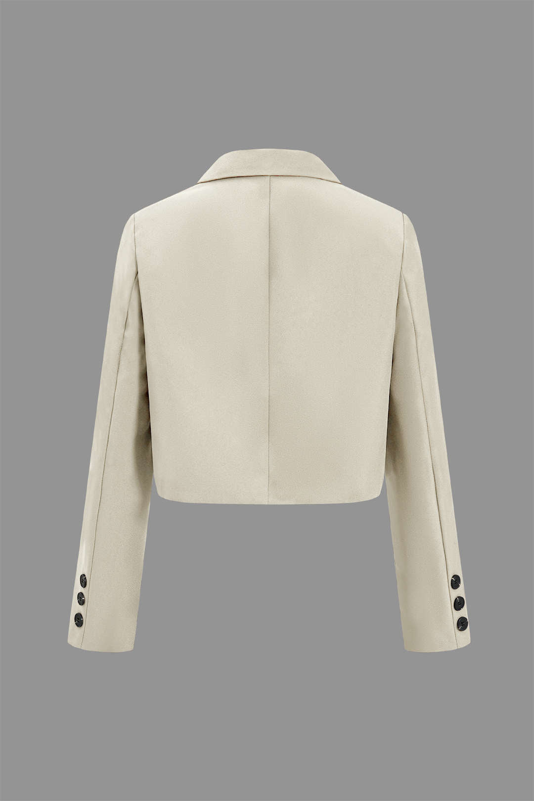 Siyah Kadife Düğmeli Blazer