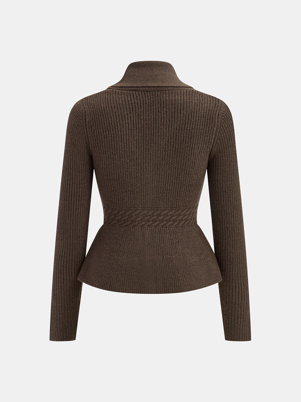 Kremli Yumuşak Peplum Akrilik Naylon Polyester Hırka