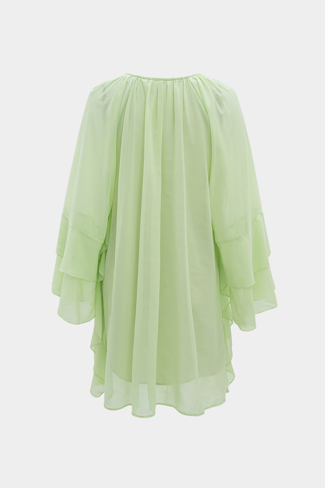 Fırfır Katmanlı Uzun Kollu Gömlek