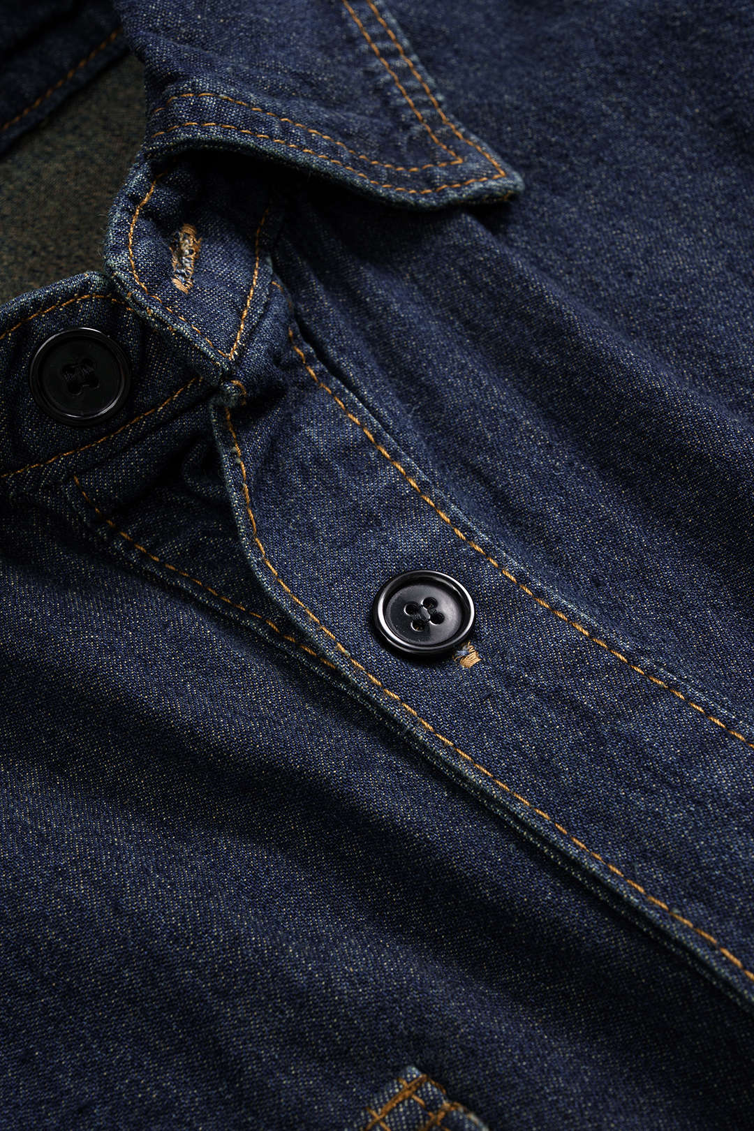 ÇokKoyu Lacivert Denim Asimetrik Gümüş Tokalı Kaban
