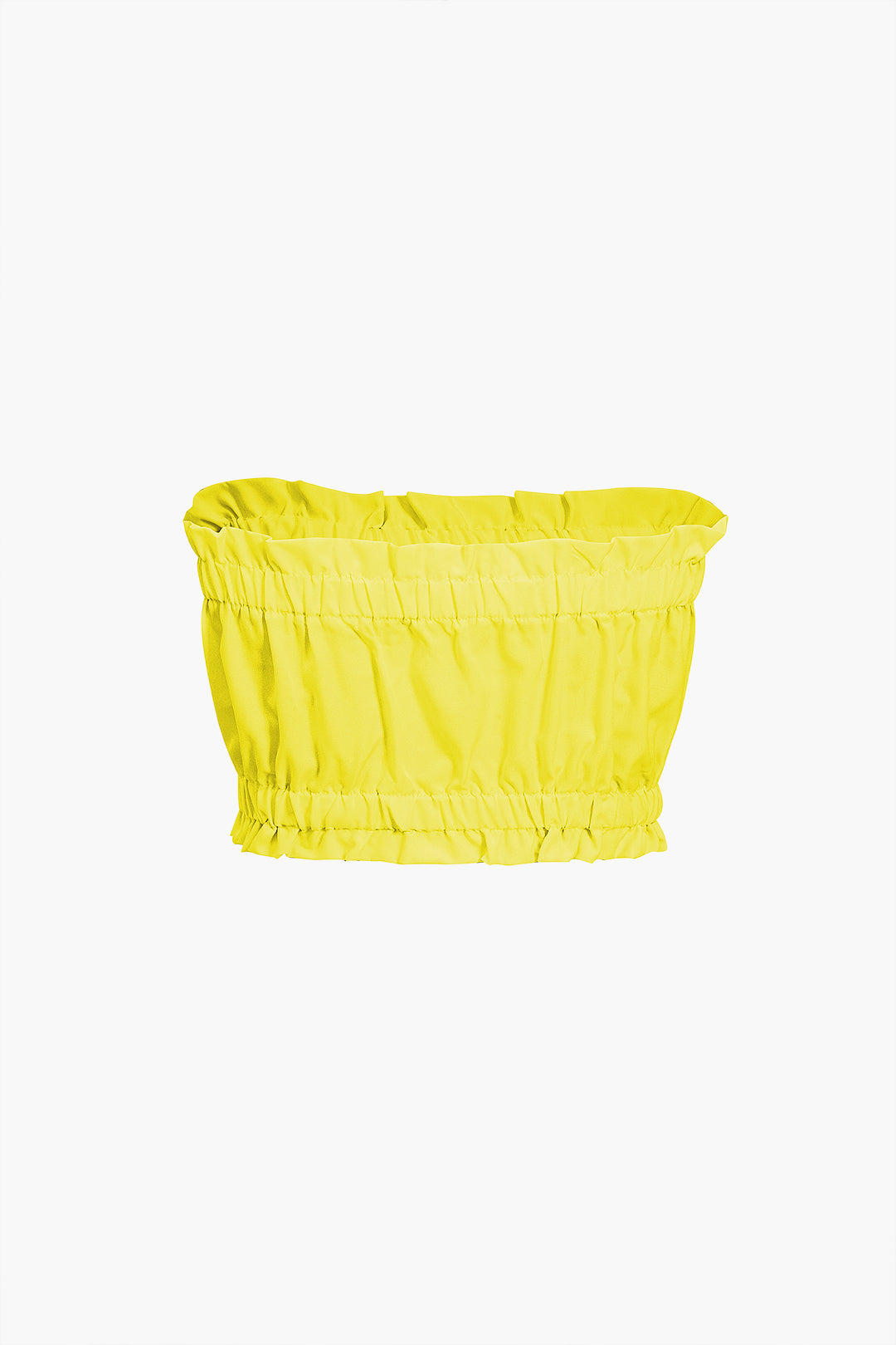 Volanlı Tubetop Ve Bağlamalı Geniş Paçalı Pantolon Takımı