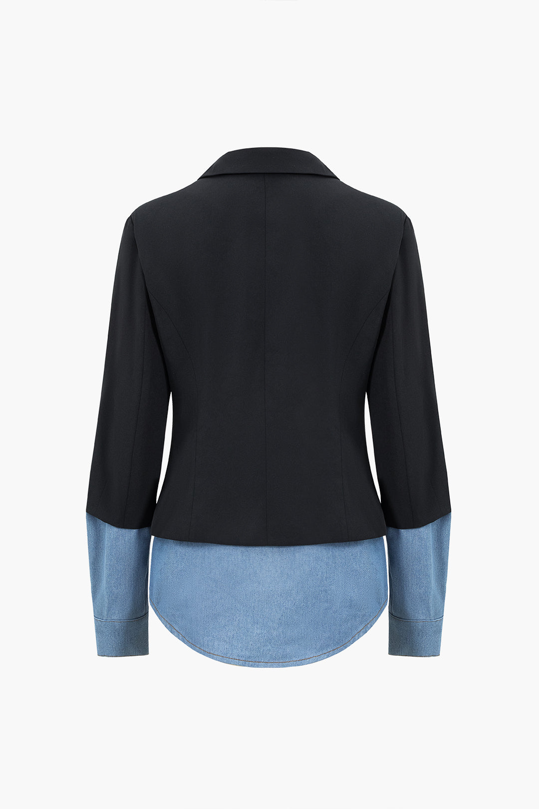 Jean Patchwork Yaka Blazer