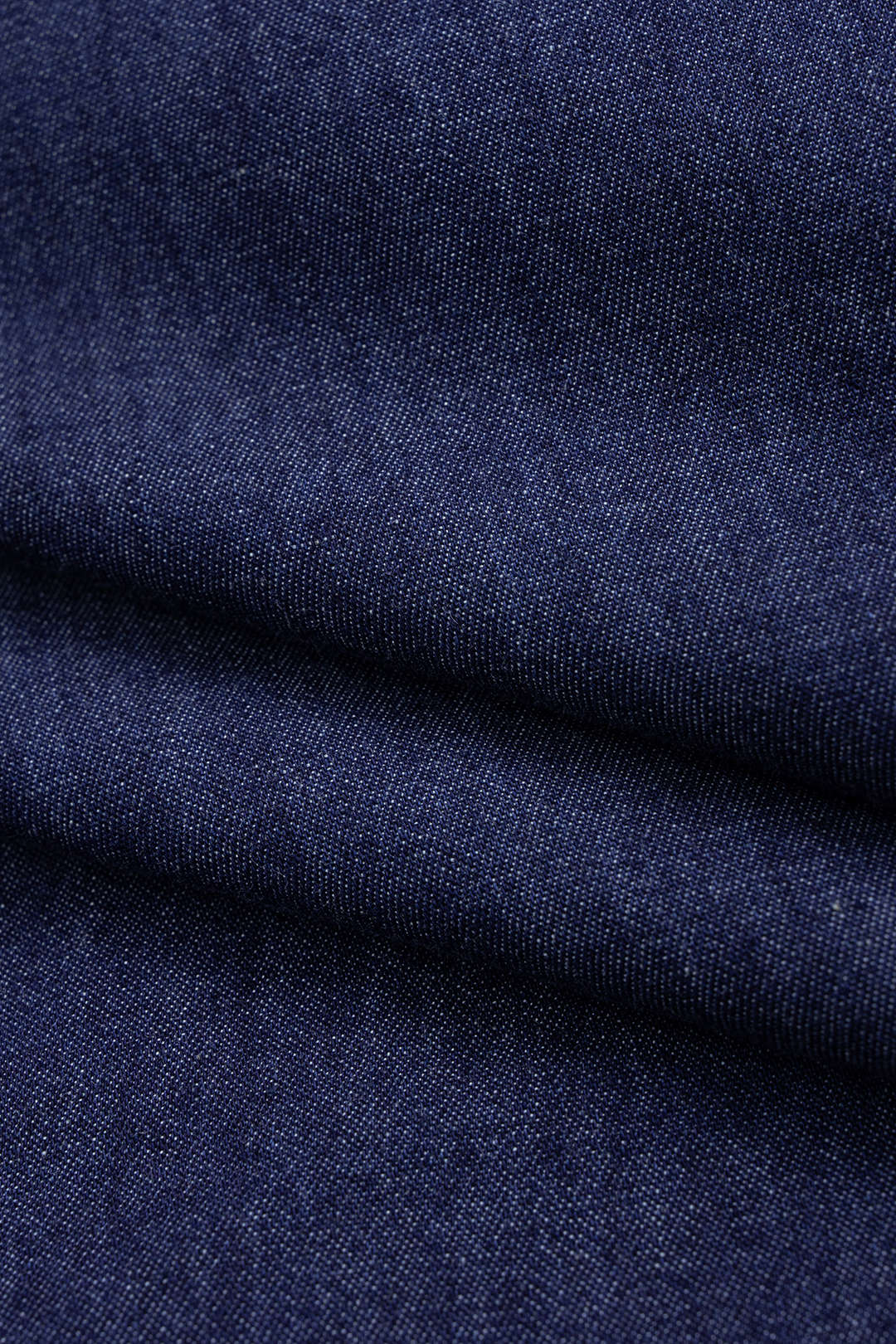 Koyu Çivitmavisi Denim Büzgülü Vyaka Fermuarlı Elbise