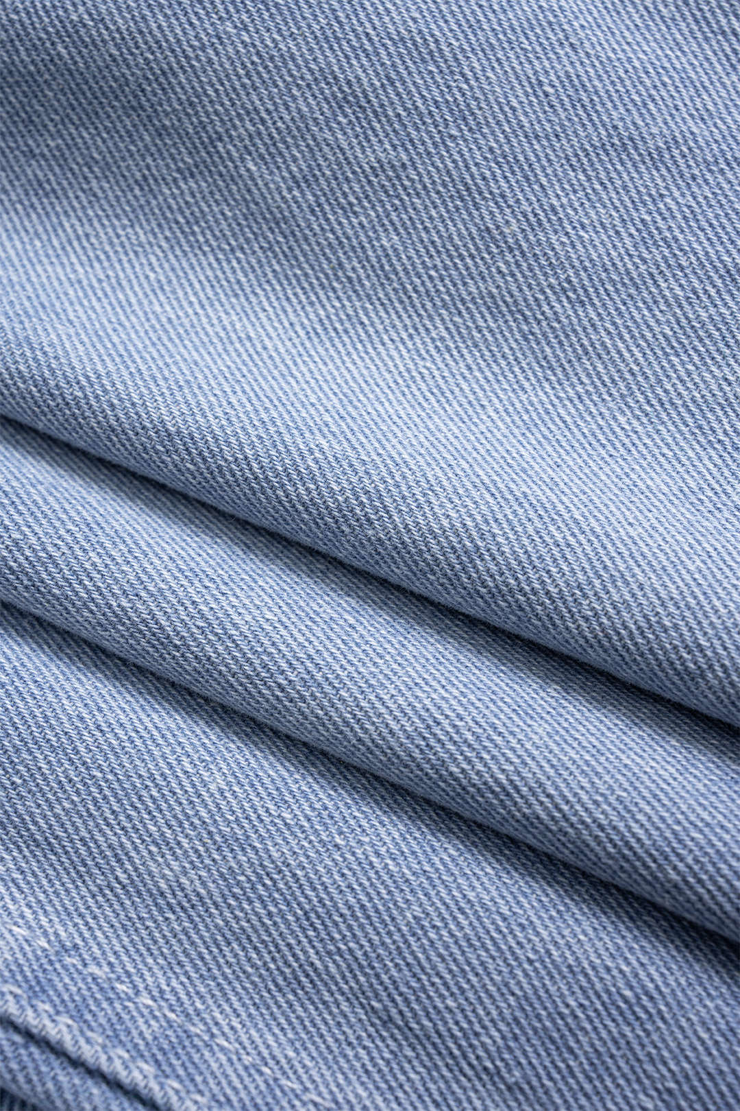 Kot Mavisi Denim Fermuarlı Belindeki Büzgülü Kaban