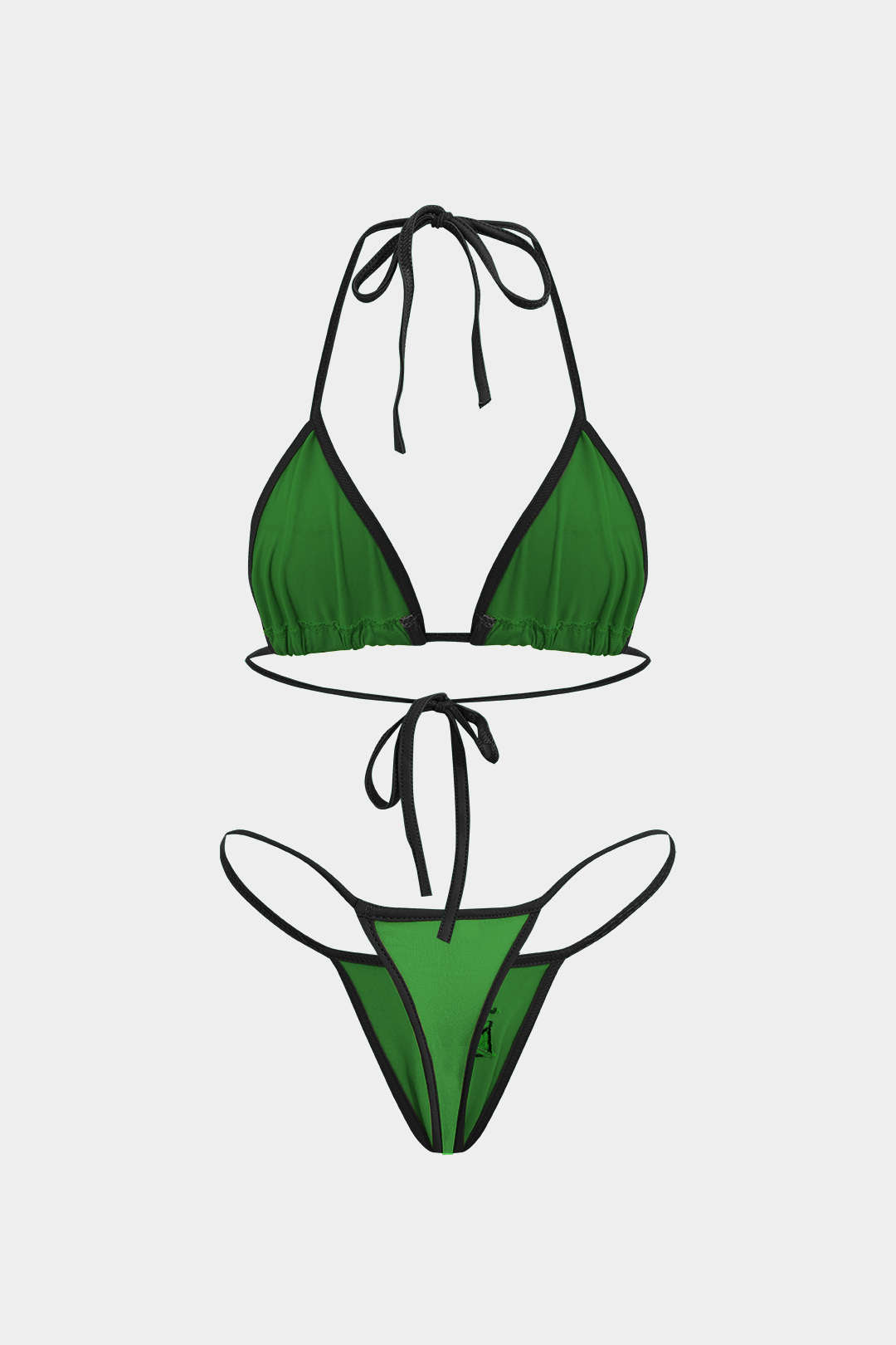 Jamaika İşlemeli Kontrast Bikini Seti