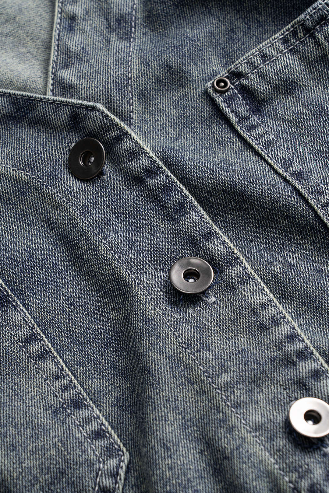 Gece Mavisi Ön Bağlamalı Özelleştirilmiş Denim Yelek