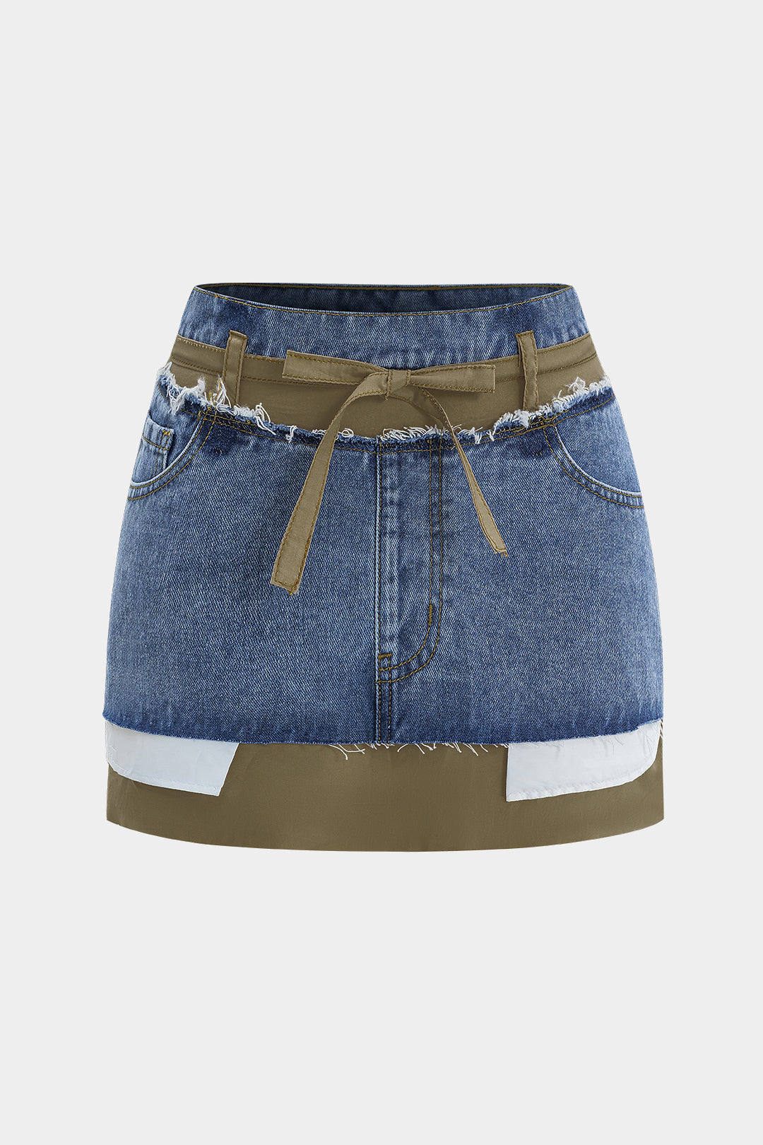 Denim Patchwork Mini Etek