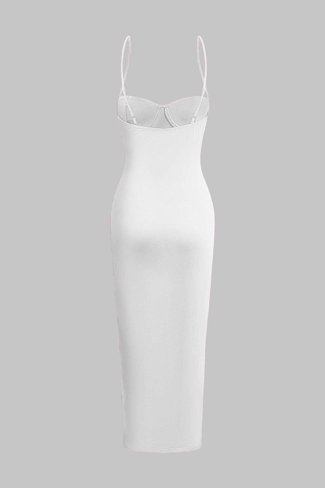 Basic Düz Kayık Yaka Maxi Elbise