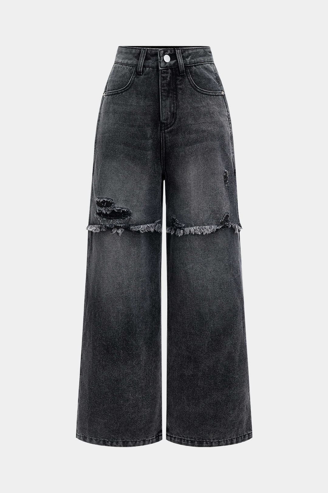 Çivit Mavisi Patchwork Desenli Denim Kumaş Yaka Ceket