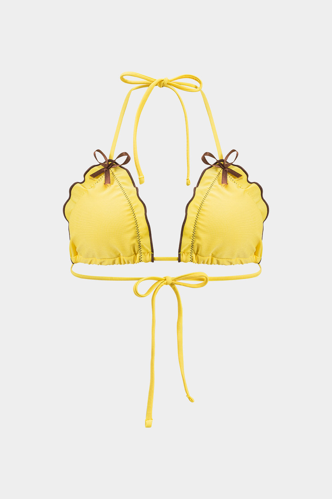 Volanlı Kırışık Bikini Seti