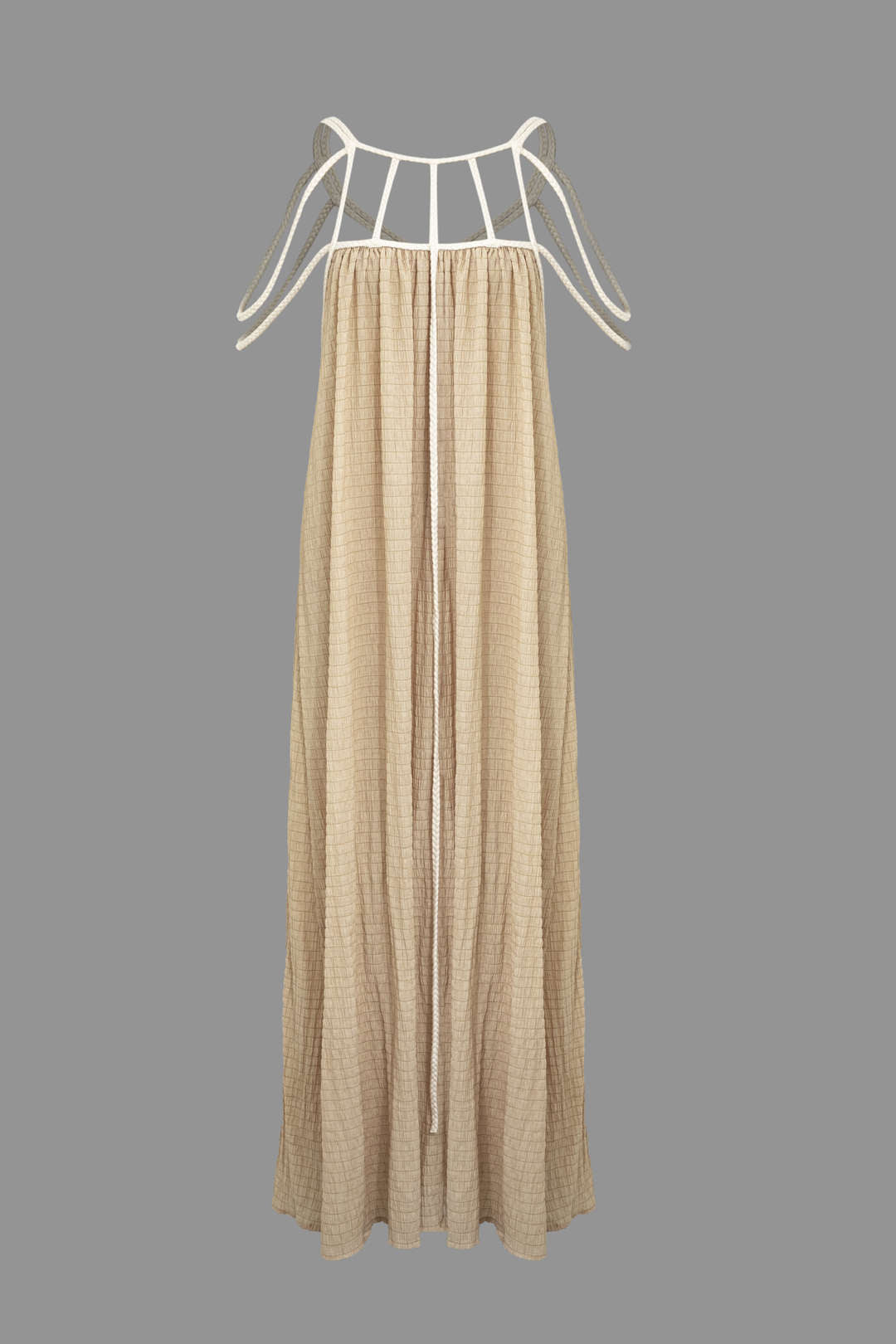 Siyah Kesikli Sırt Açık Polyester Mikrofiber Elbise