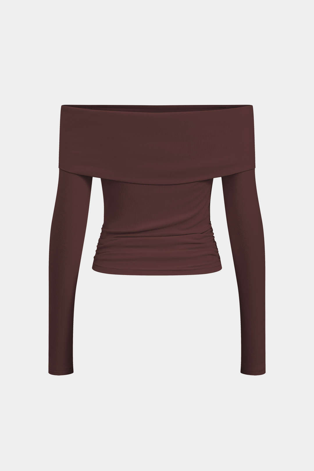 Omuz Açık Uzun Kollu Bluz Polyester Günlük Şık Tasarım