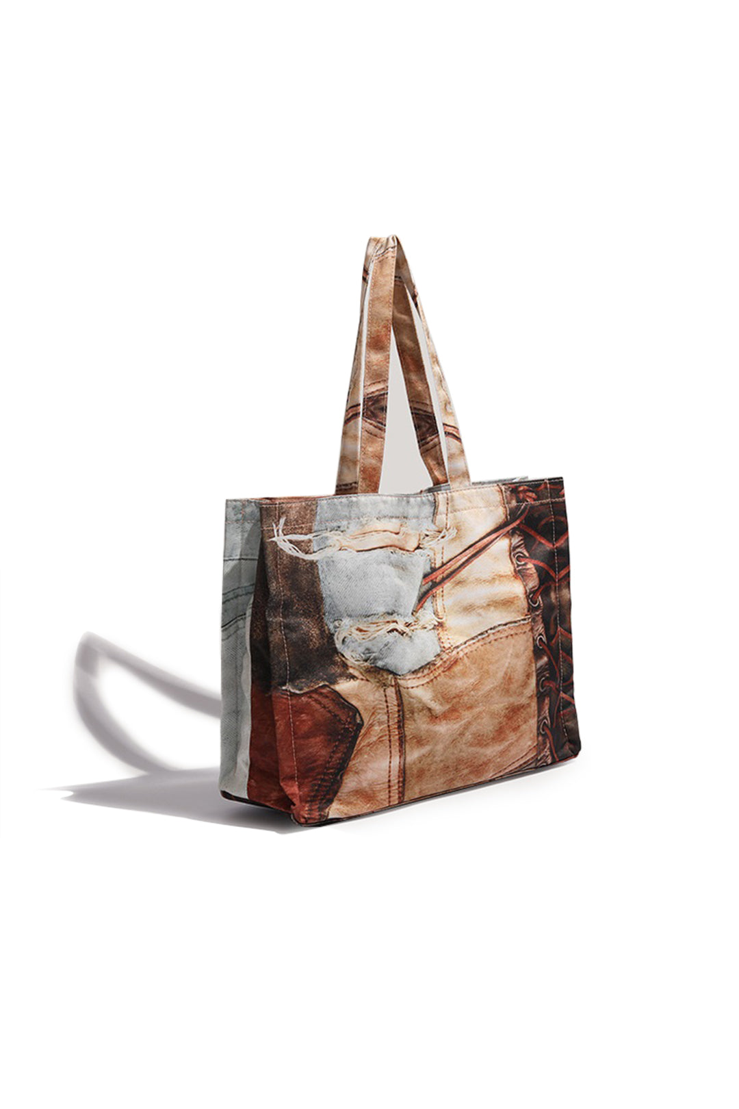 Soyut Desenli Tote Çanta