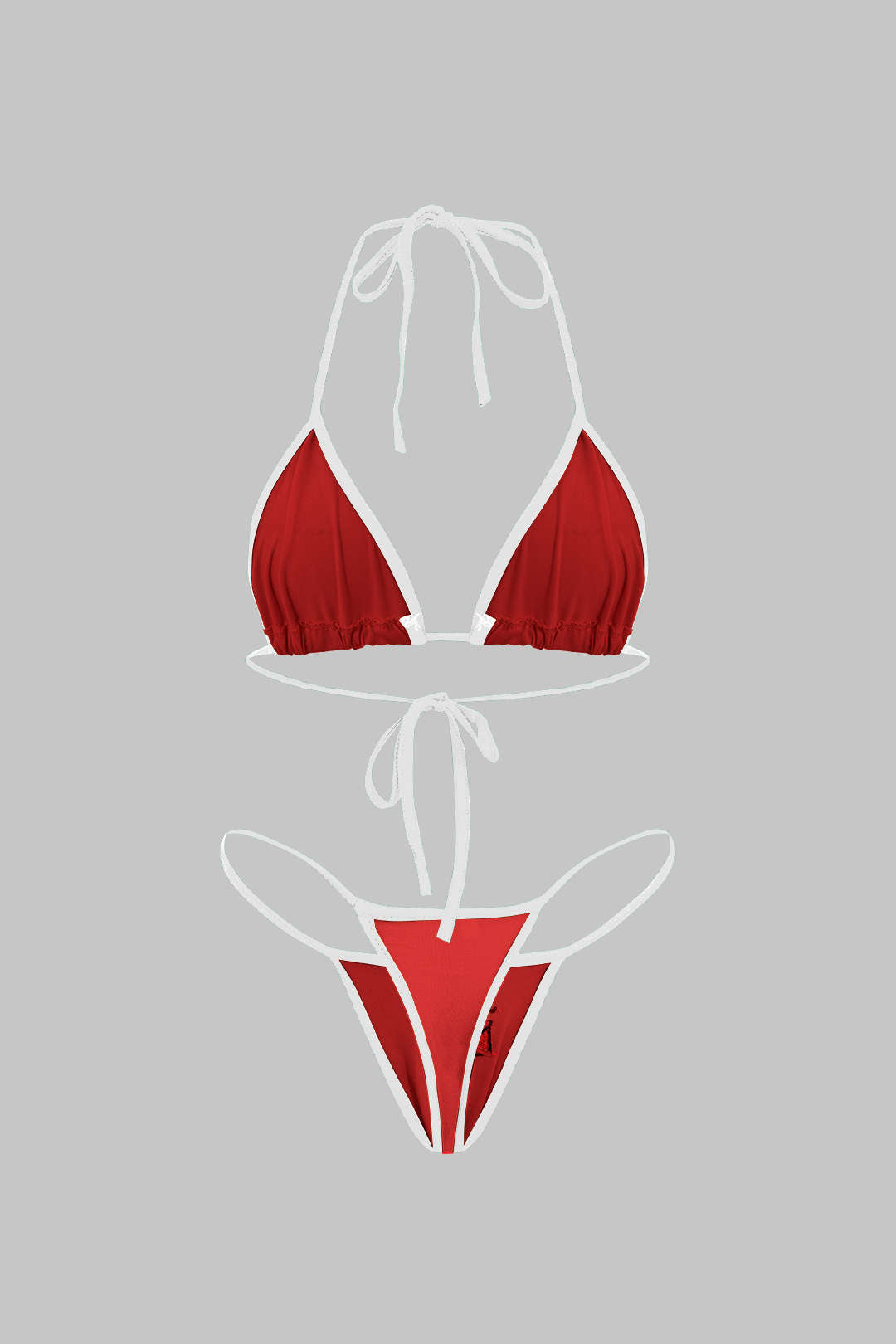 Jamaika İşlemeli Kontrast Bikini Seti