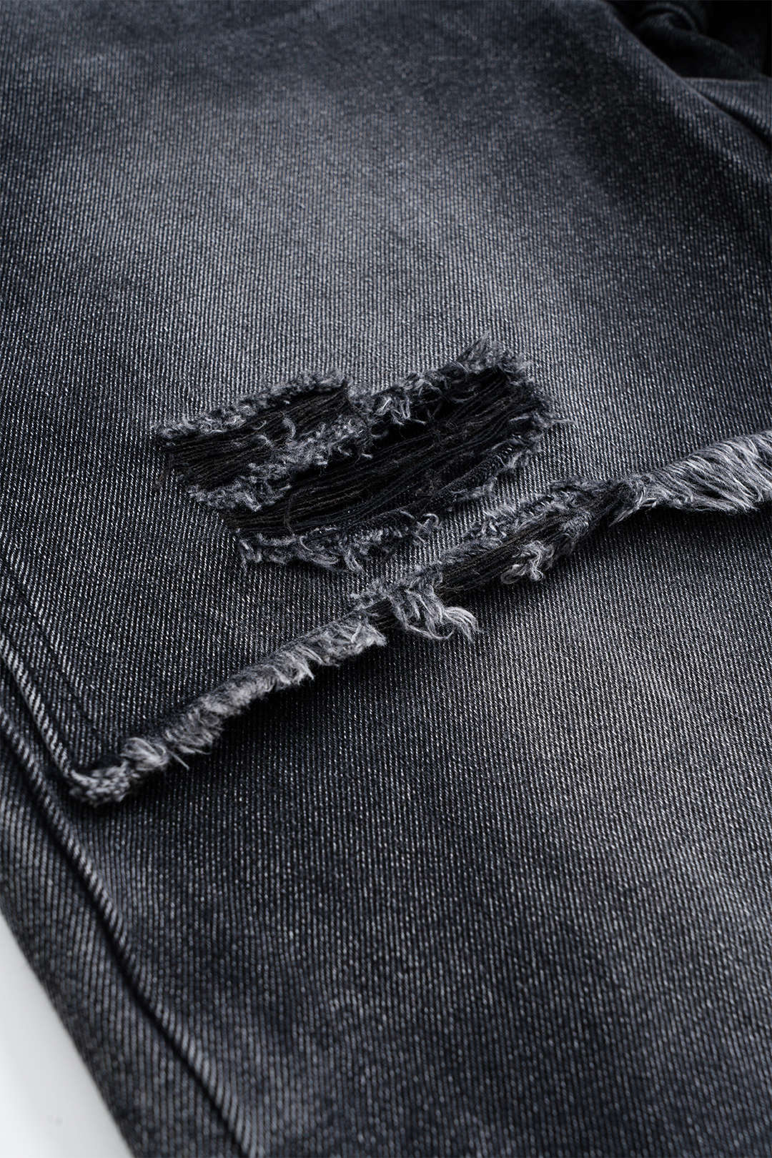 Çivit Mavisi Patchwork Desenli Denim Kumaş Yaka Ceket