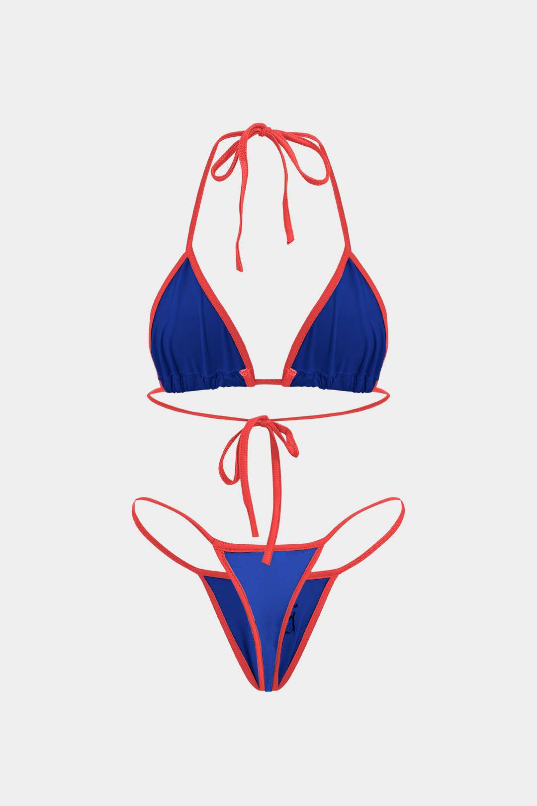Jamaika İşlemeli Kontrast Bikini Seti