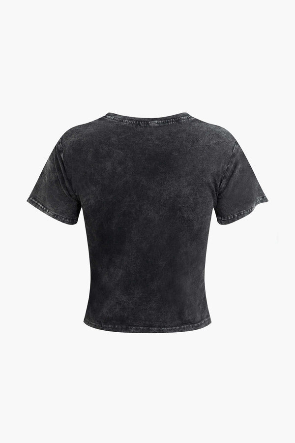 Basic Retro Yuvarlak Yaka Tişört