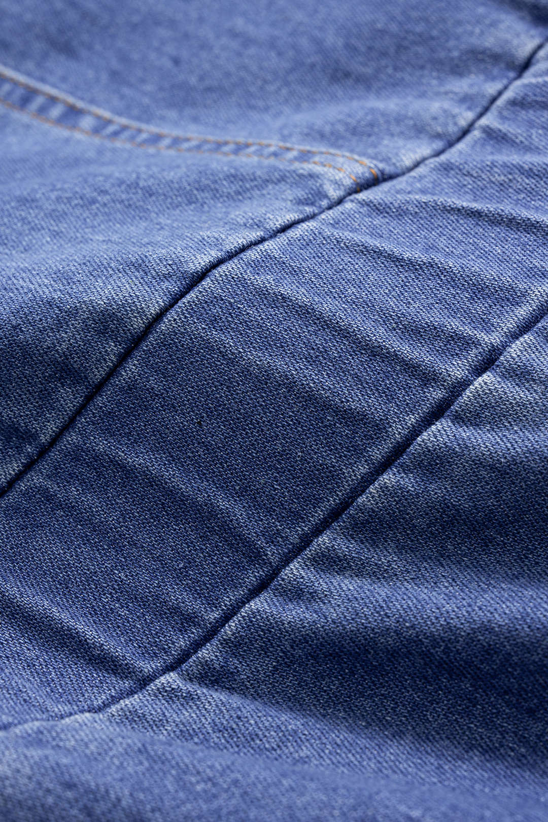 Koyu Mavi Denim 3D Çiçekli Elbise