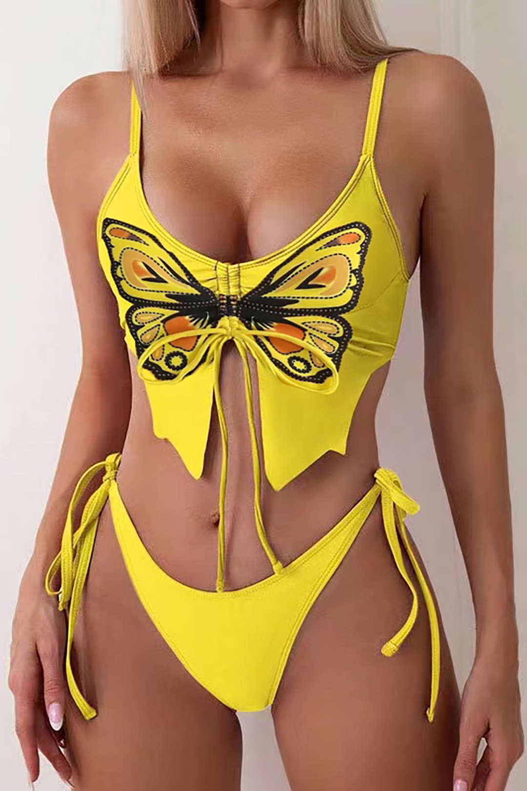 Kelebek Desenli Bikini Seti