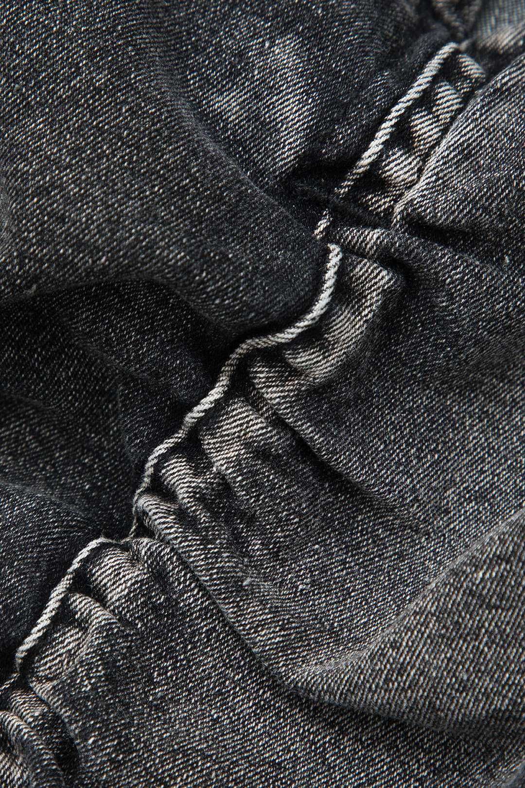 V-Bel Lastik Tokalı Flap Cebli Denim Kargo Etek