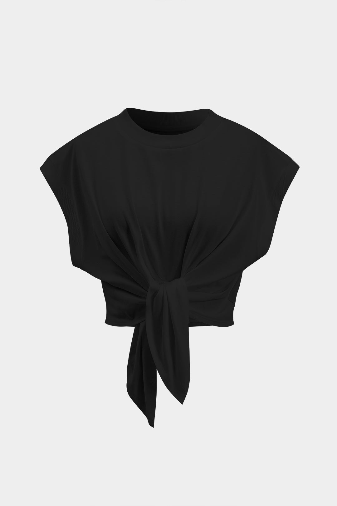 Kabarık Bağlama Detaylı T-Shirt