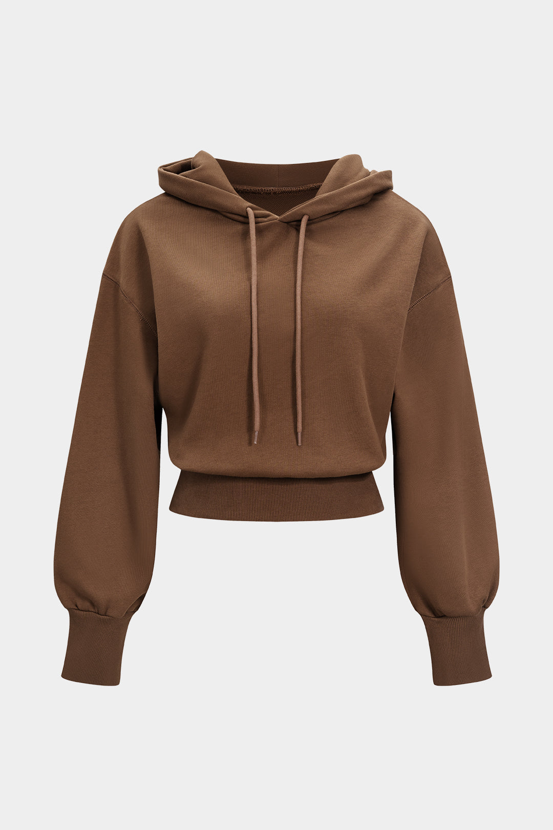 Düz Renk Kapüşonlu Kordonlu Hoodie Rahat Günlük Spor Giyim