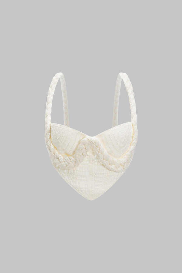 Örgü Dokulu Boş Kesim Croptop Ve Yırtmaç Etek Seti
