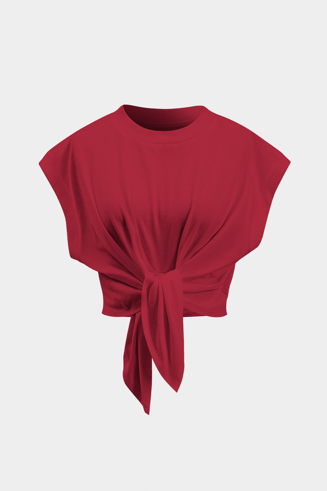 Kabarık Bağlama Detaylı T-Shirt