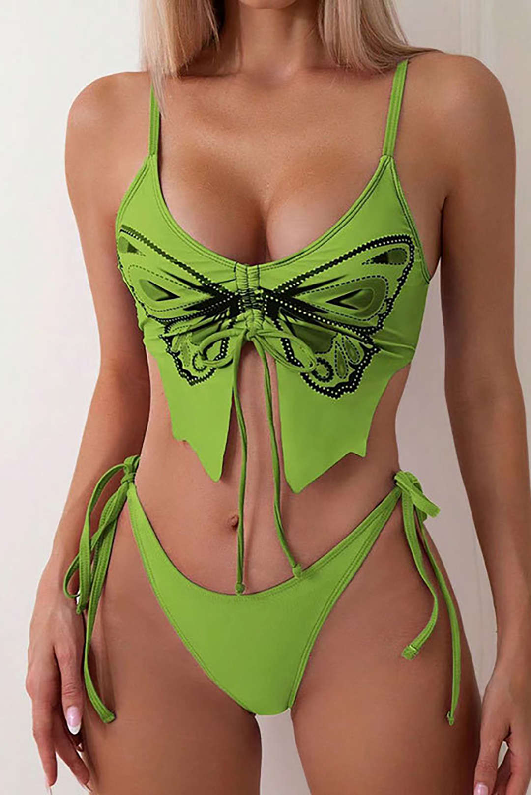 Kelebek Desenli Bikini Seti