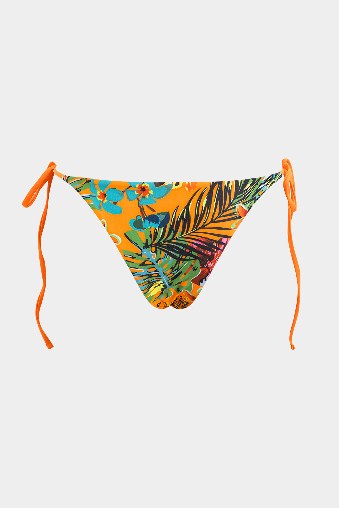 Çiçek Desenli Baskılı Ağ Mesh Kırışık Bağlama Sırt Açık Bikini ve Bağlama Detaylı Üst Set