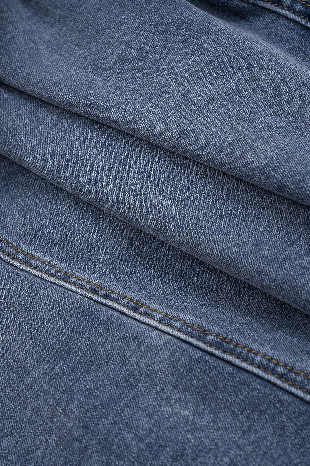 Denim Asimetrik Düğmeli Etek