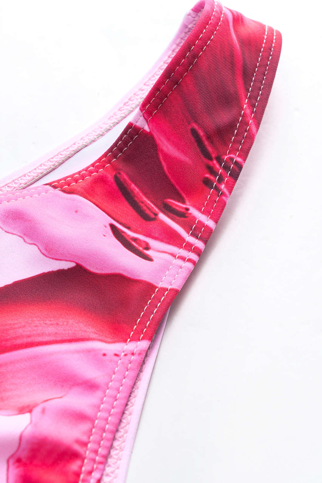 Çiçek Desenli File Arkası Açık Bikini ve Cover Up Seti