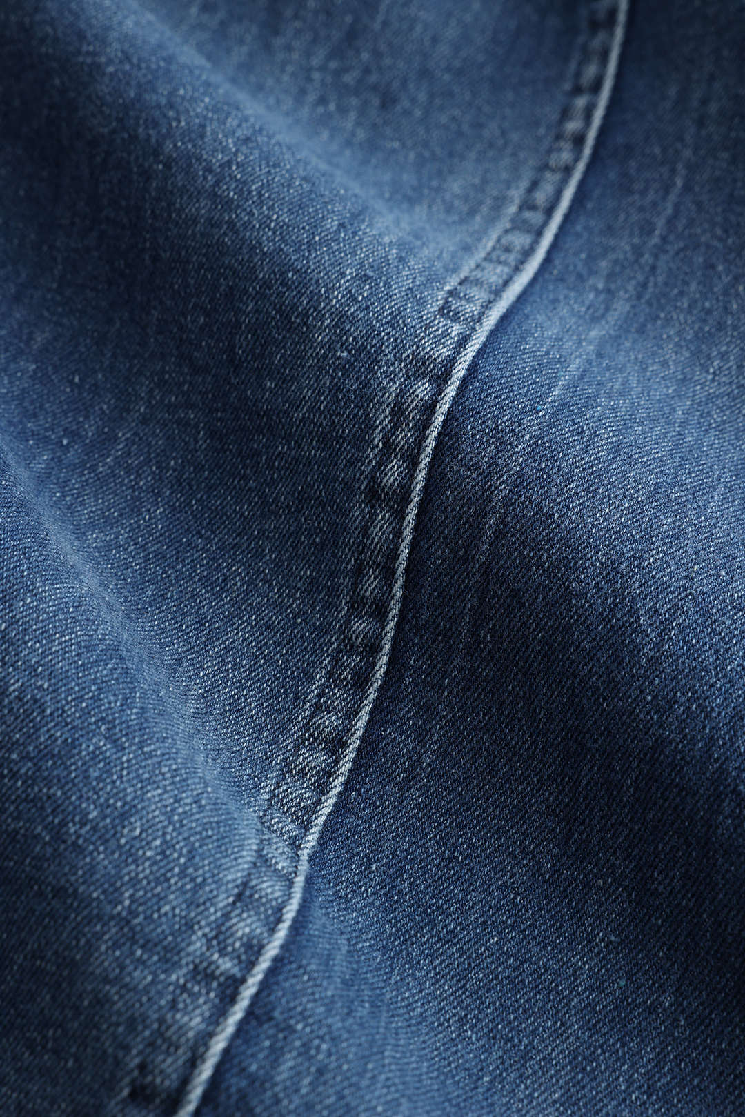 Lacivert Denim Düğmeli Cep Uzun Kollu Ceket