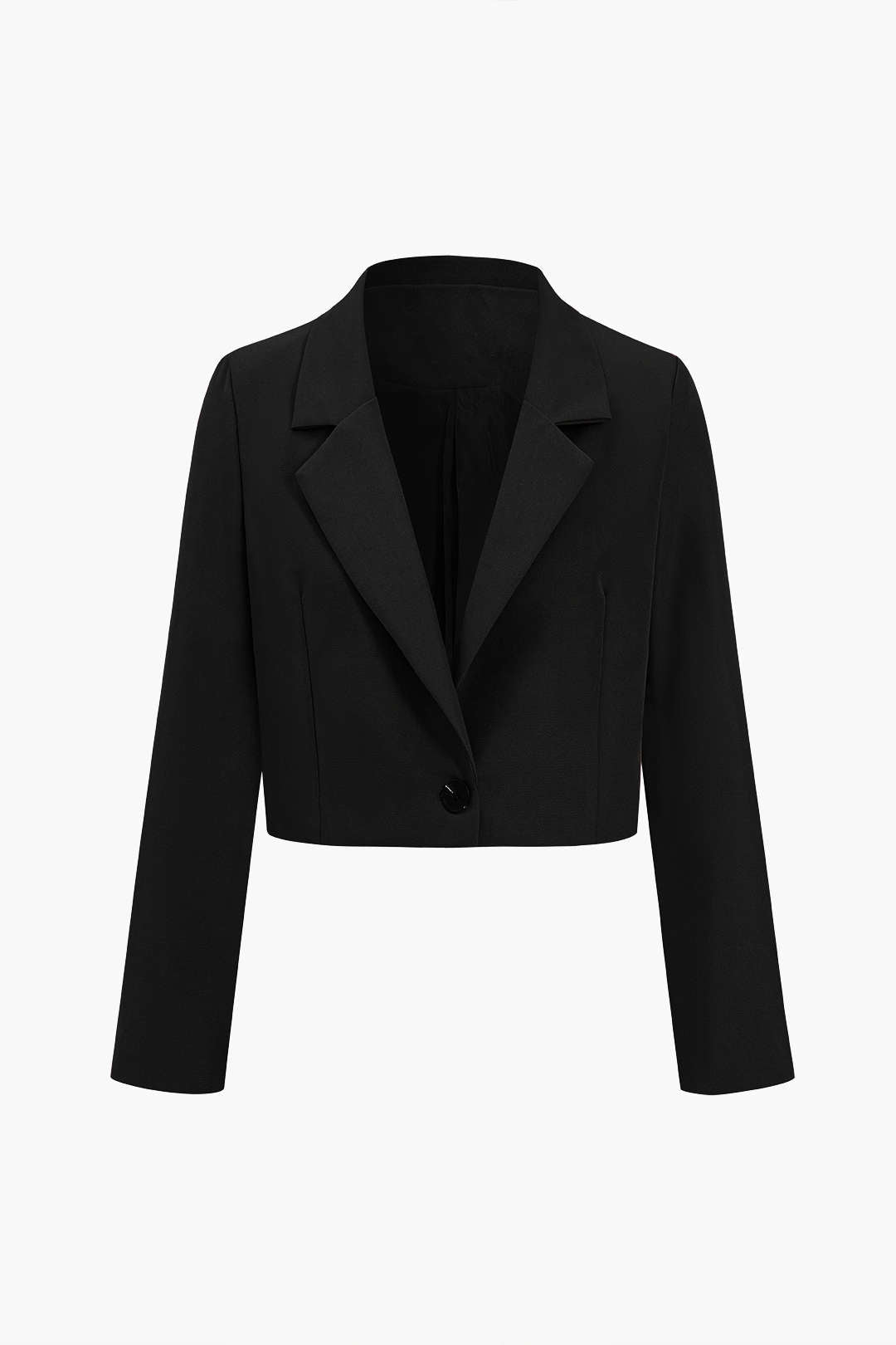 Siyah Kadife Düğmeli Blazer