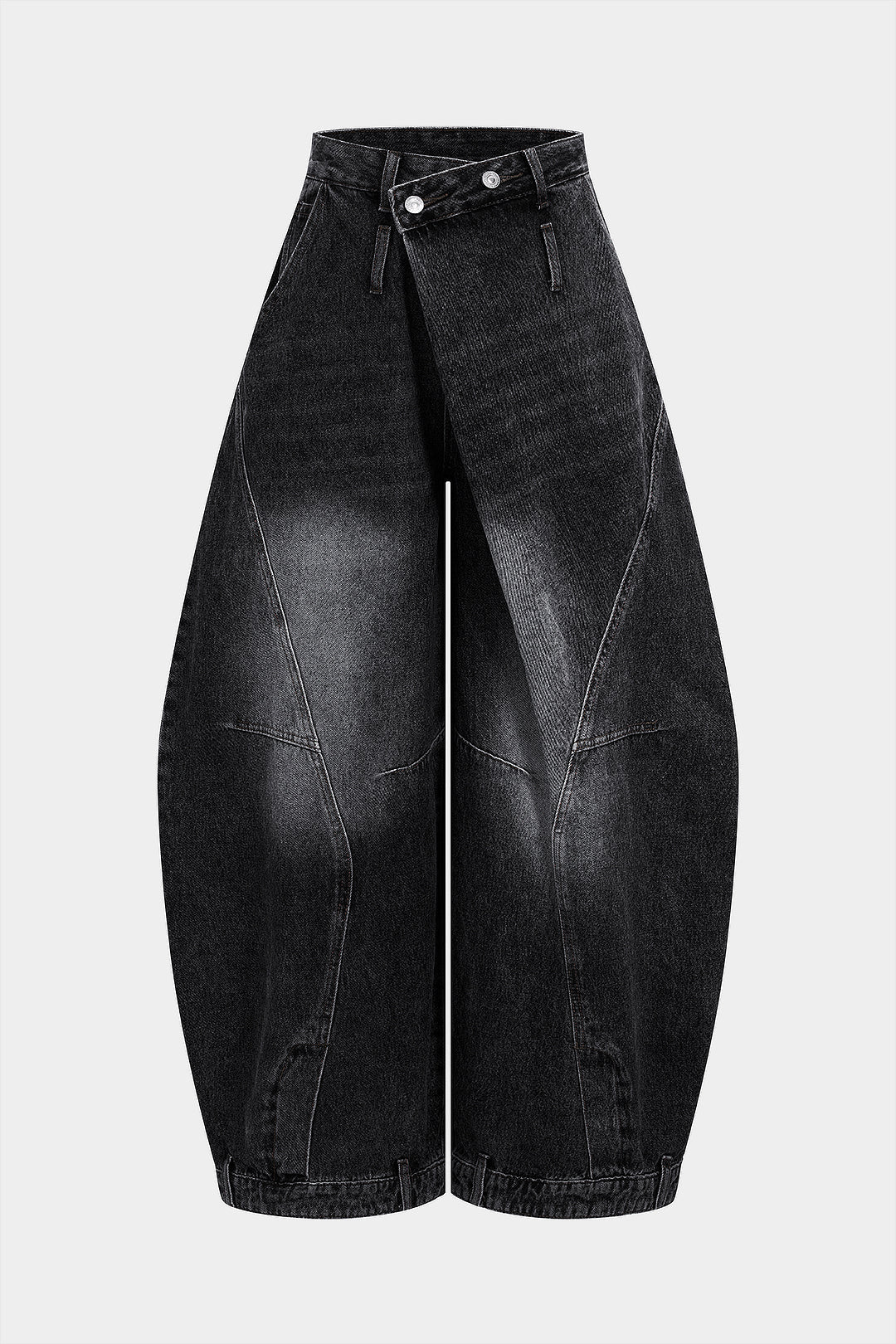 Koyu Mavi Yüksek Bel Denim Pantolon