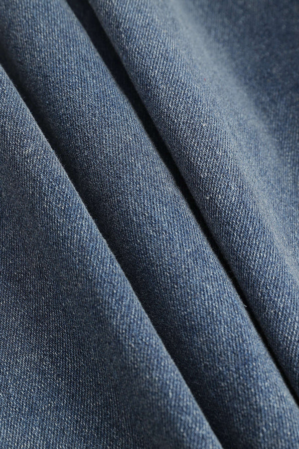 Denim Kesik Düz Paça Jeanler