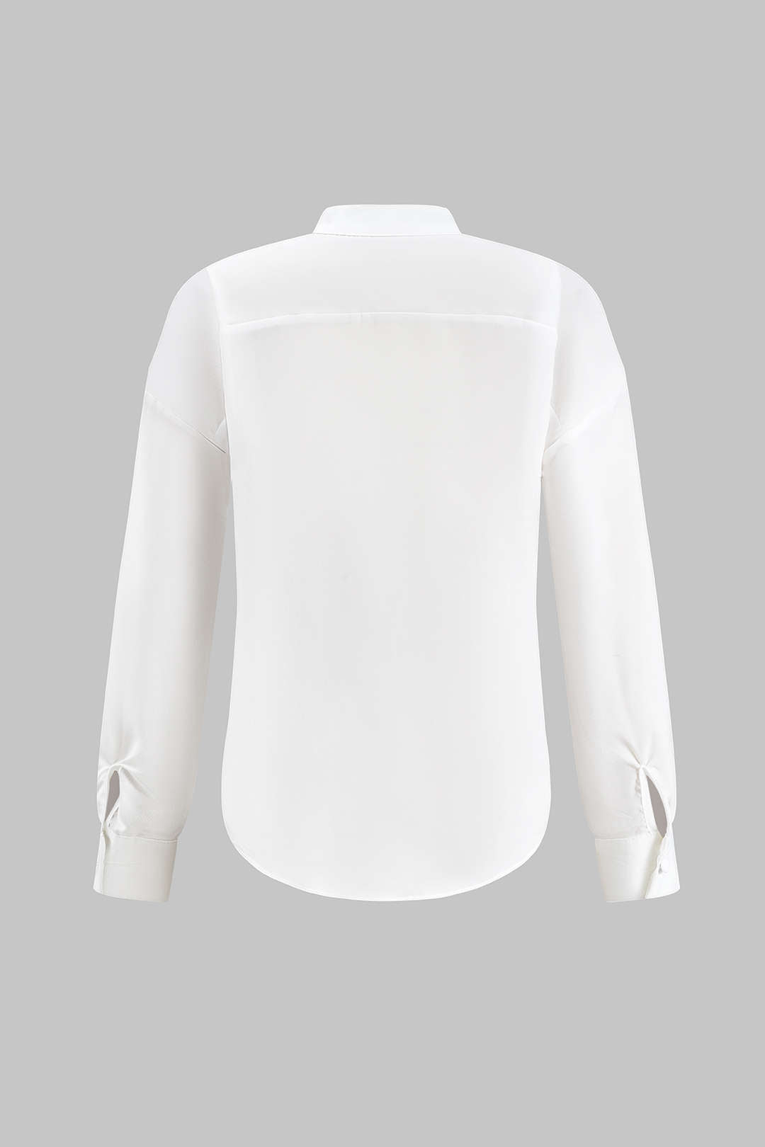 Çiçekli Desenli Düğmeli Uzun Kollu Polyester Gömlek