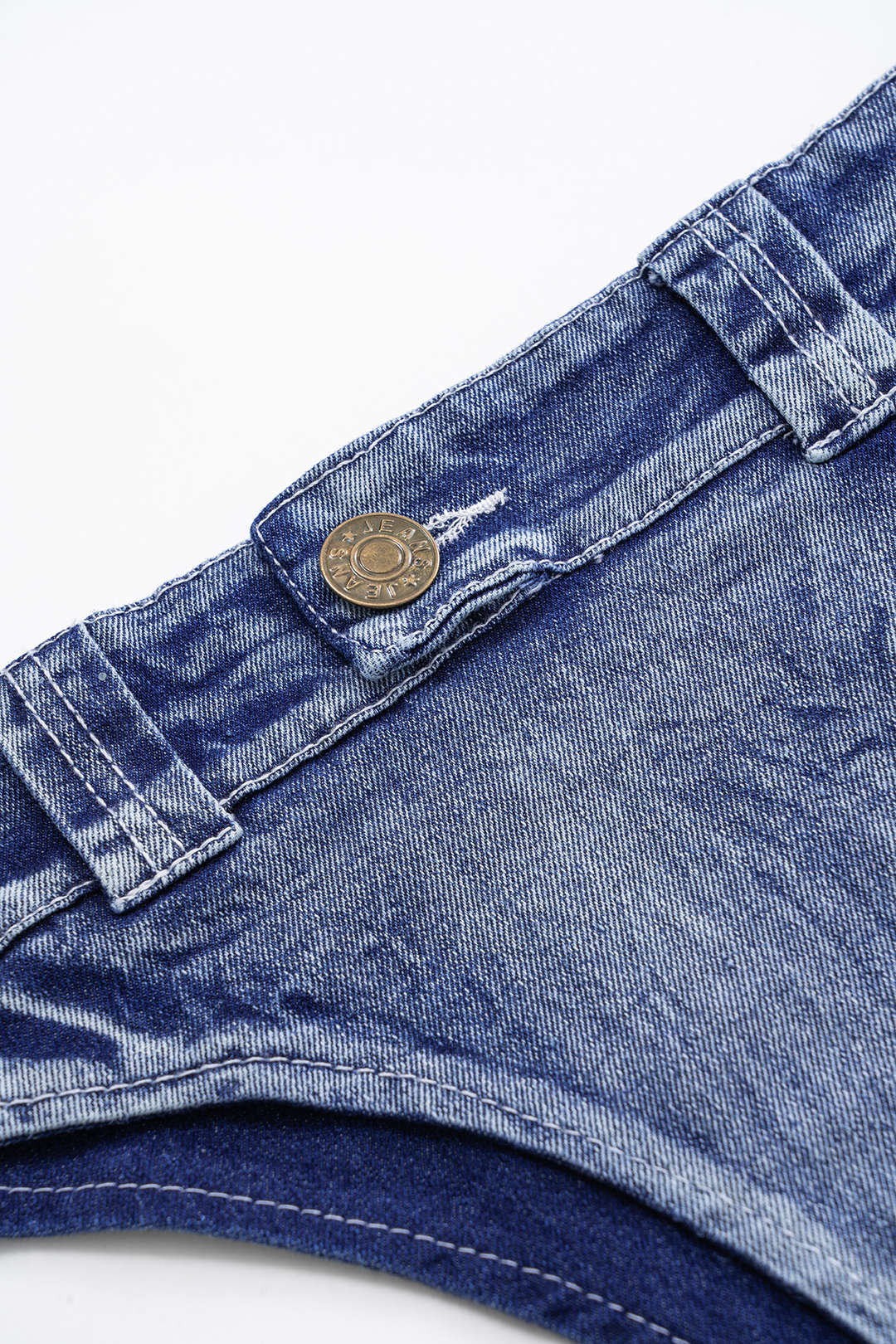 Denim Bağlama Bikini Takımı