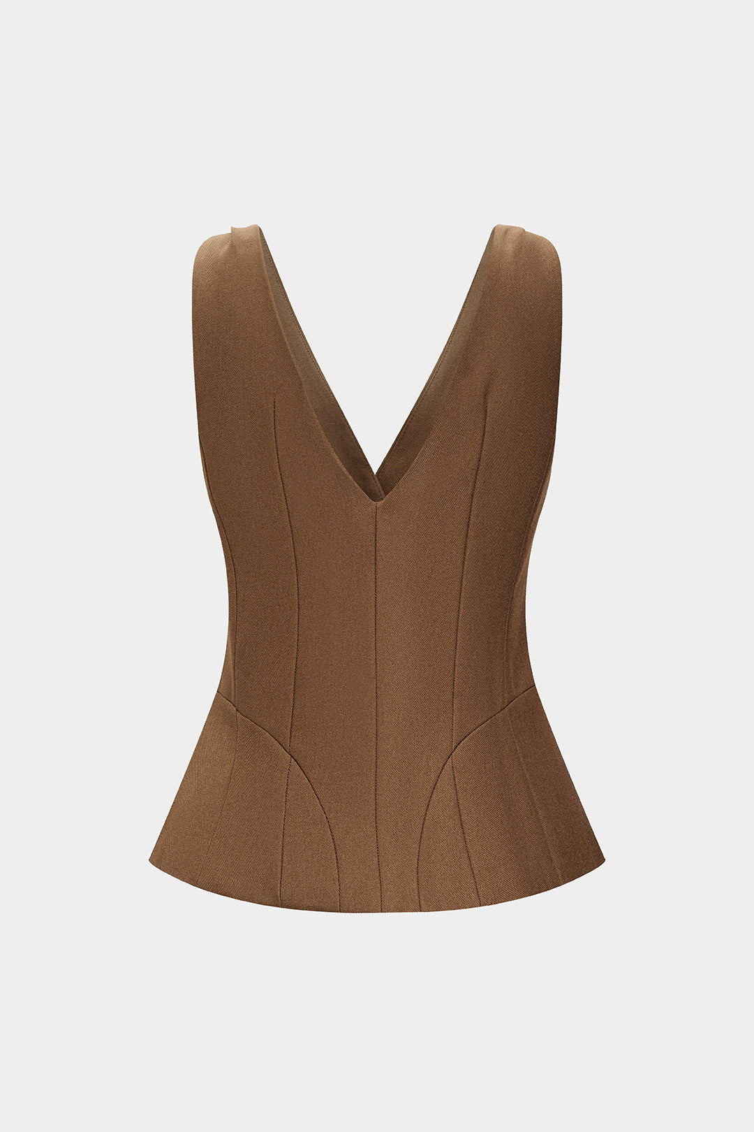 Siyah V Yaka Büzgülü Düğmeli Yelek Polyester