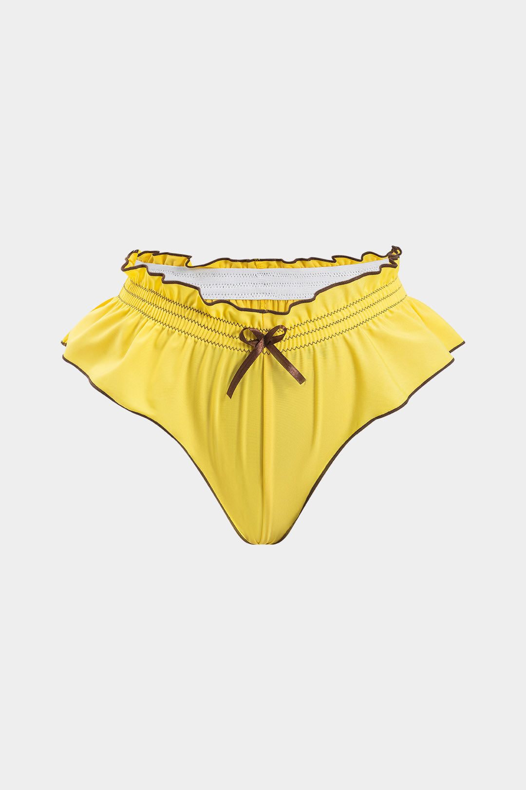 Volanlı Kırışık Bikini Seti