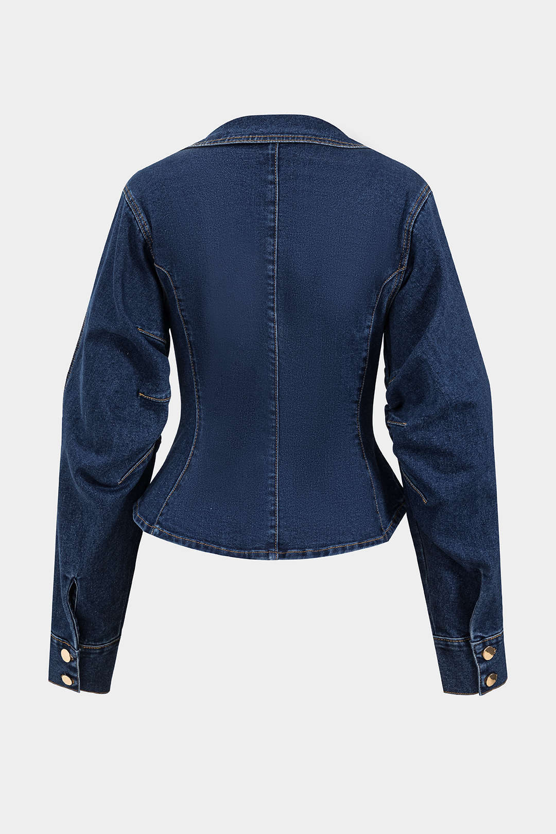 Denim Metalik Düğmeli Dış Giyim