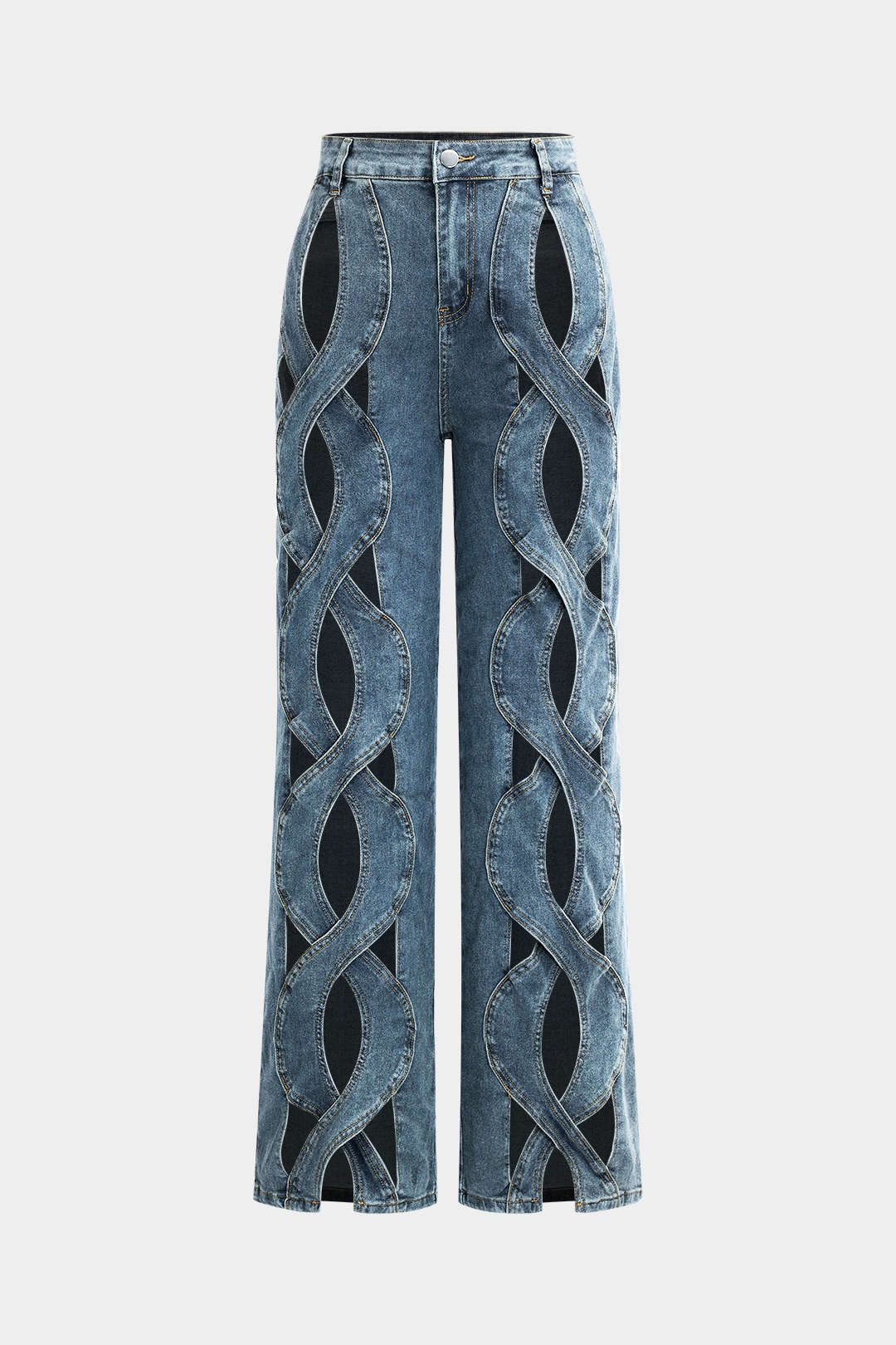 Denim Kesik Düz Paça Jeanler