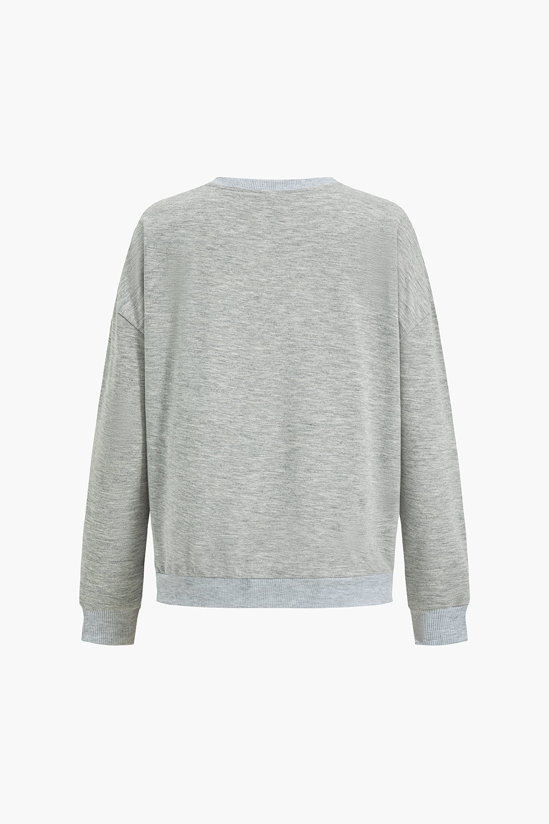 Günlük Kullanıma Uygun Fermarlı Omuz Zip Detay Sweatshirt