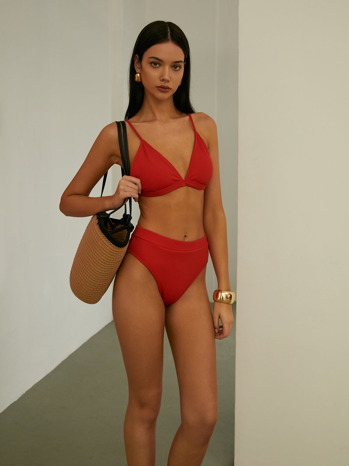 Yaz Tutkusu Nervürlü Bikini Takımı