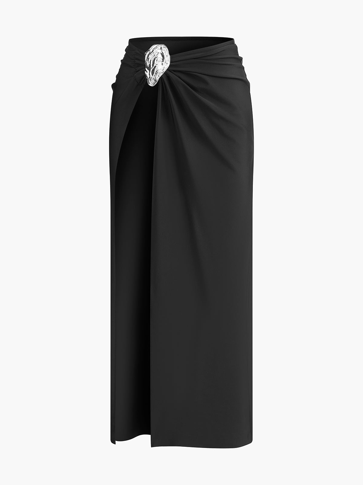 Şık Dönüş Sarong Etek Şık Metal Aksesuarlara Sahip